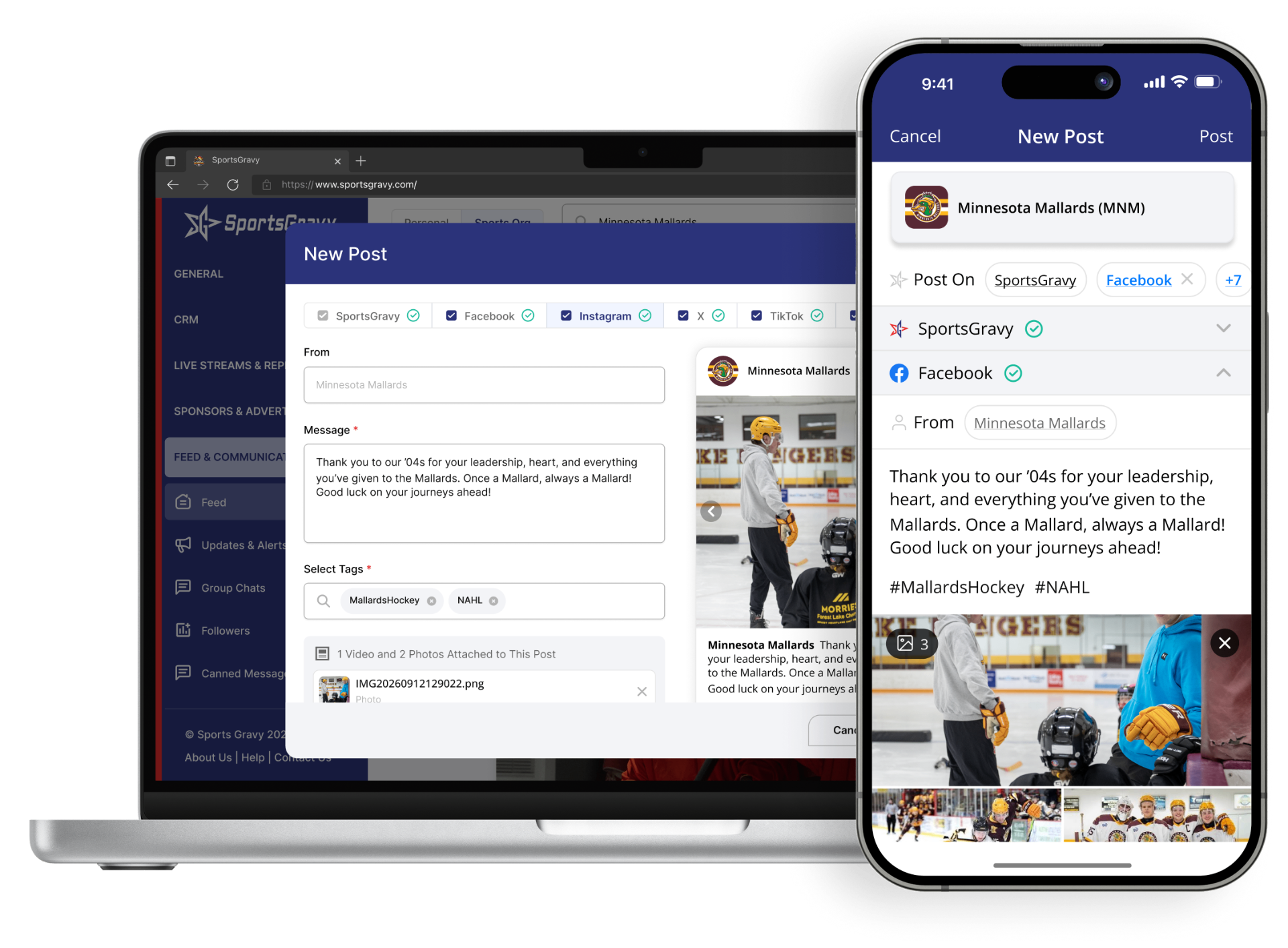 Social Media Management for Sports product preview